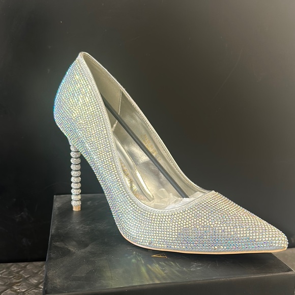 Silver Rhinestone Heels - Picture 3 of 6
